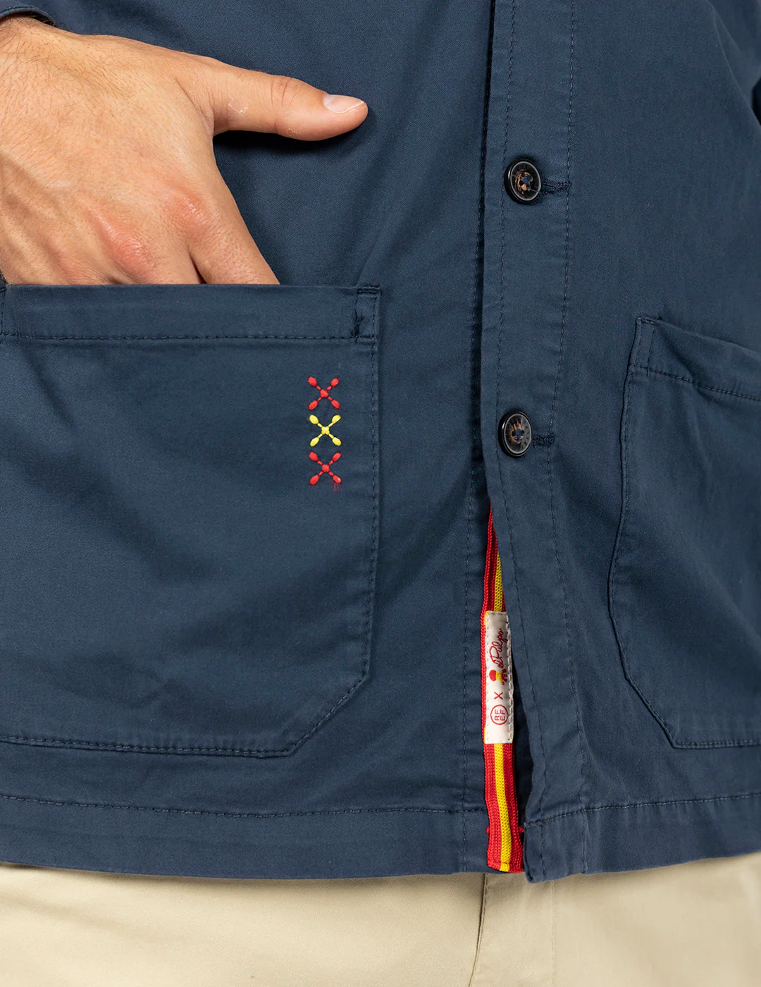 SOBRECAMISA LABEL DETAIL RFEF AZUL MARINO - Image 4