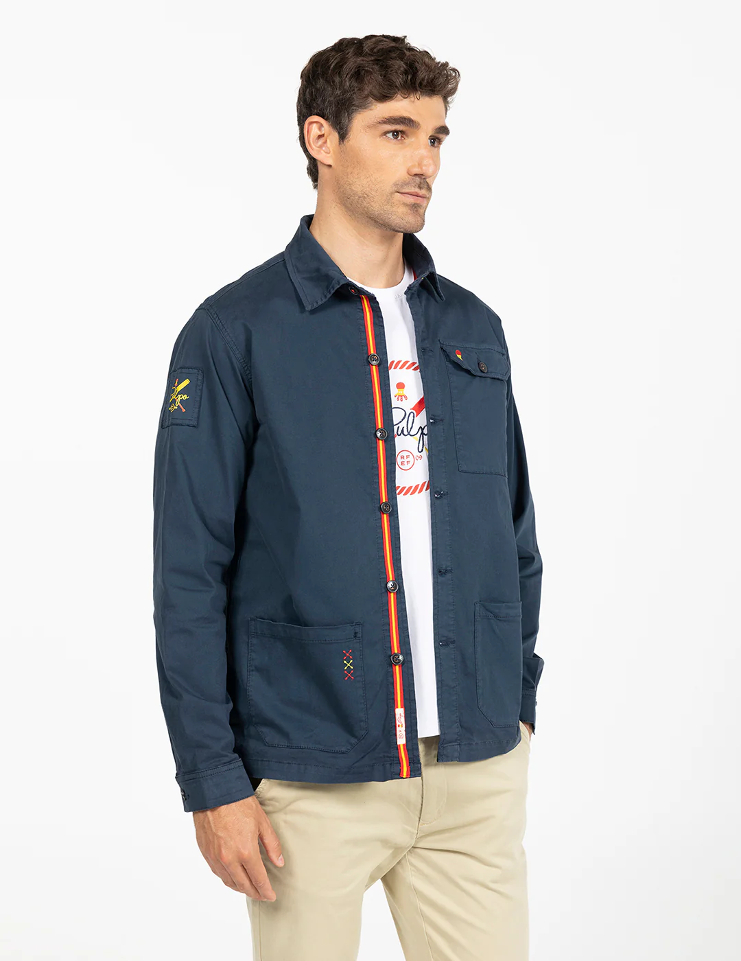 SOBRECAMISA LABEL DETAIL RFEF AZUL MARINO - Image 6
