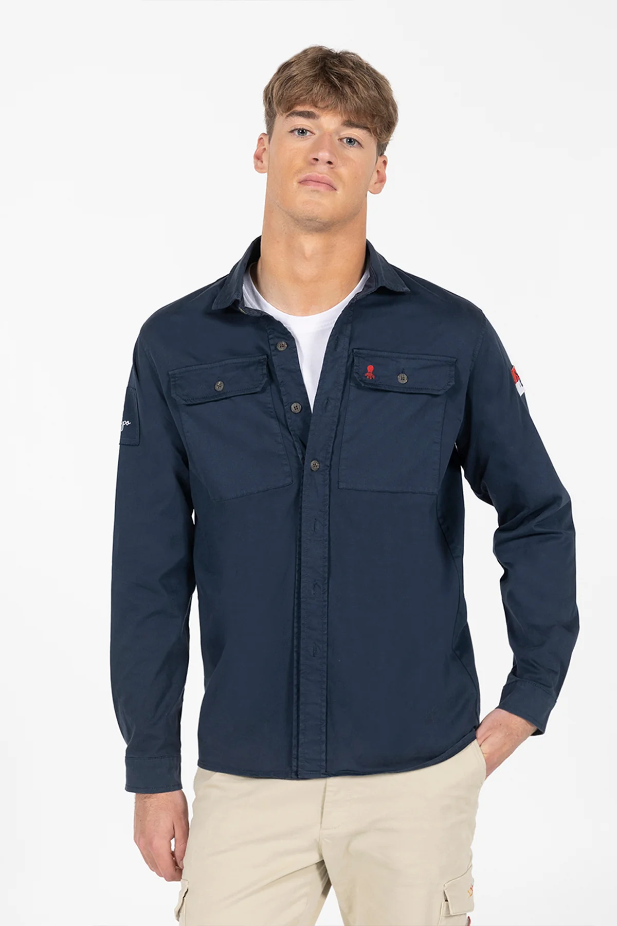 SOBRECAMISA TWO POCKETS AZUL MARINO - Image 3