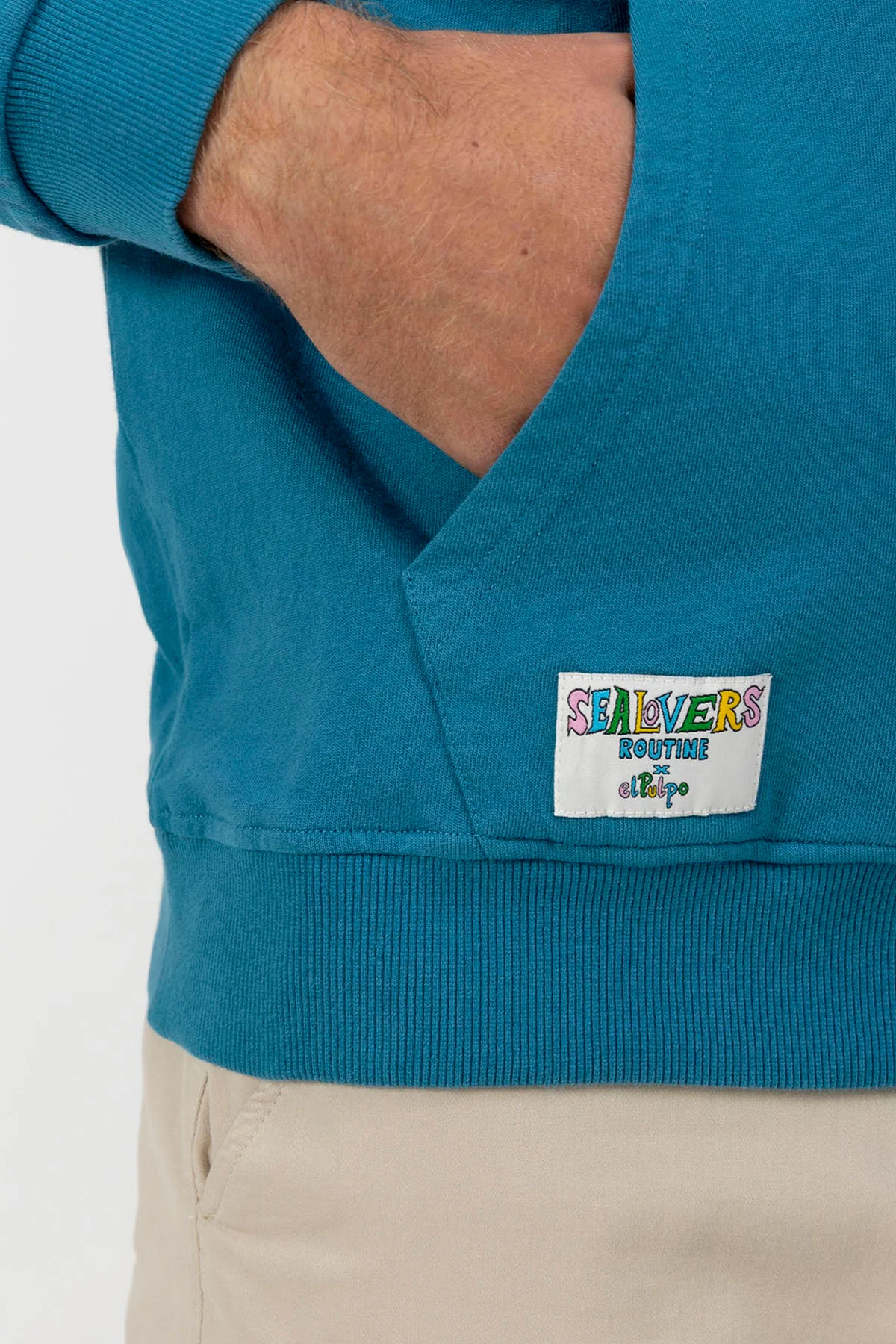 SUDADERA CAPUCHA ESTAMPADO PICK UP SURFBOARD AZUL ZAFIRO - Image 6