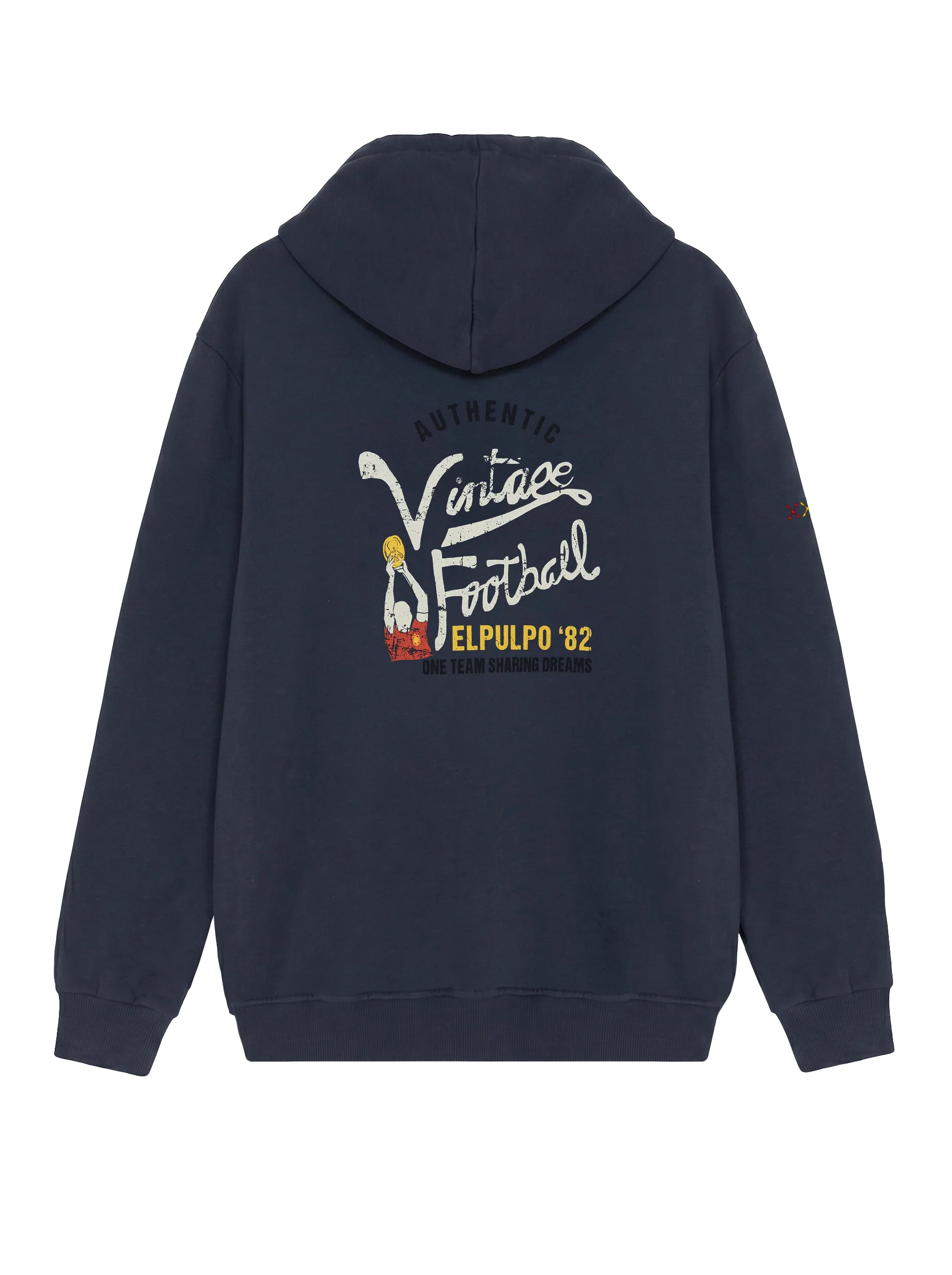 SUDADERA CAPUCHA ESTAMPADO VINTAGE FOOTBALL AZUL MARINO DELAVÉ - Image 2