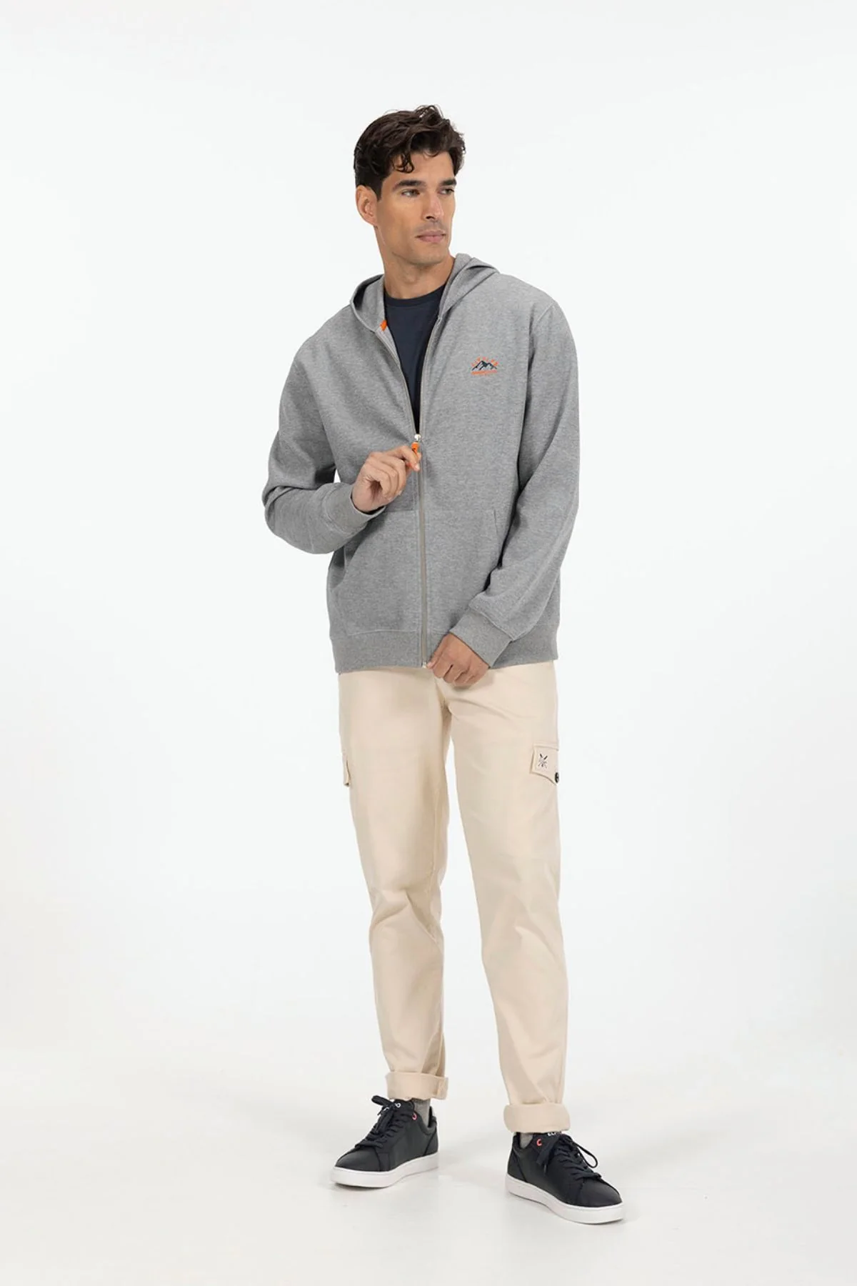 SUDADERA CAPUCHA NEOPRENO ESTAMPADO ENGOMADO GRIS VIGORÉ - Image 4