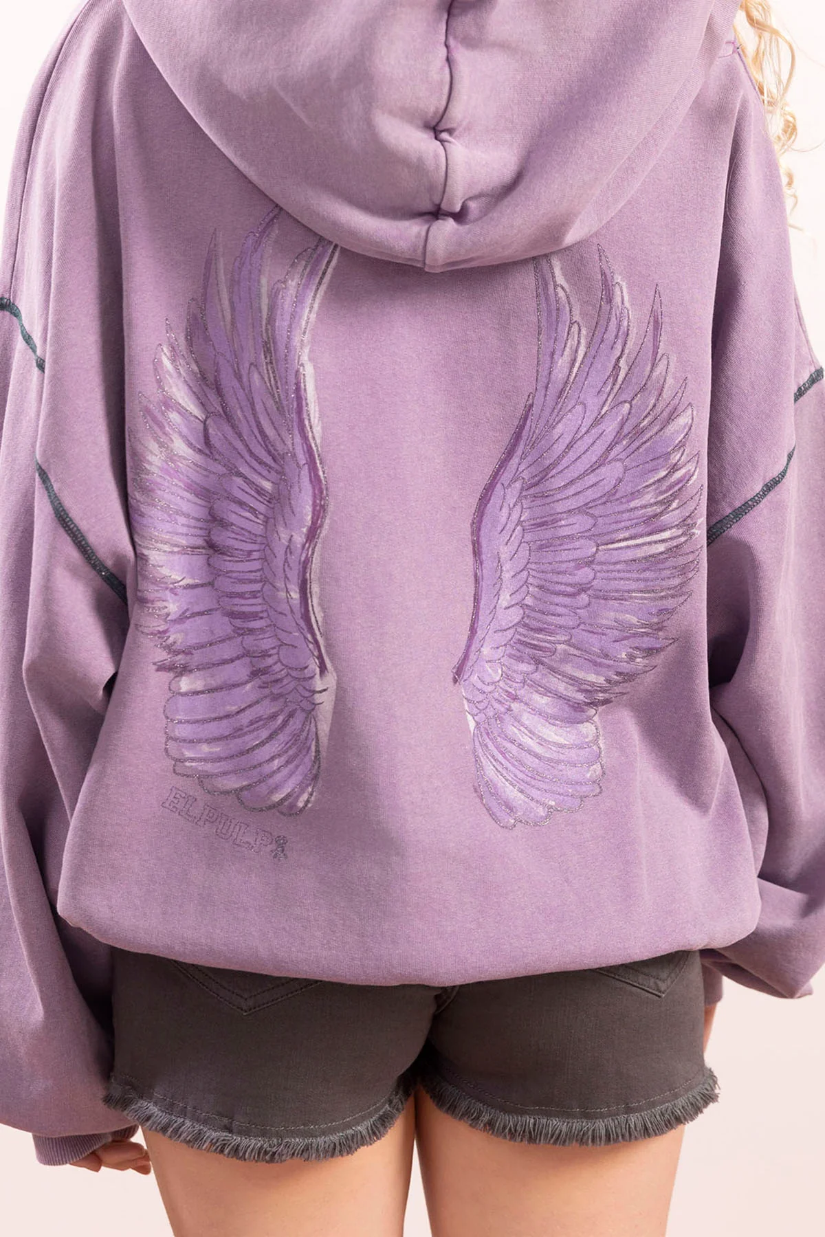 SUDADERA CAPUCHA TEEN ALAS MORADO - Image 5