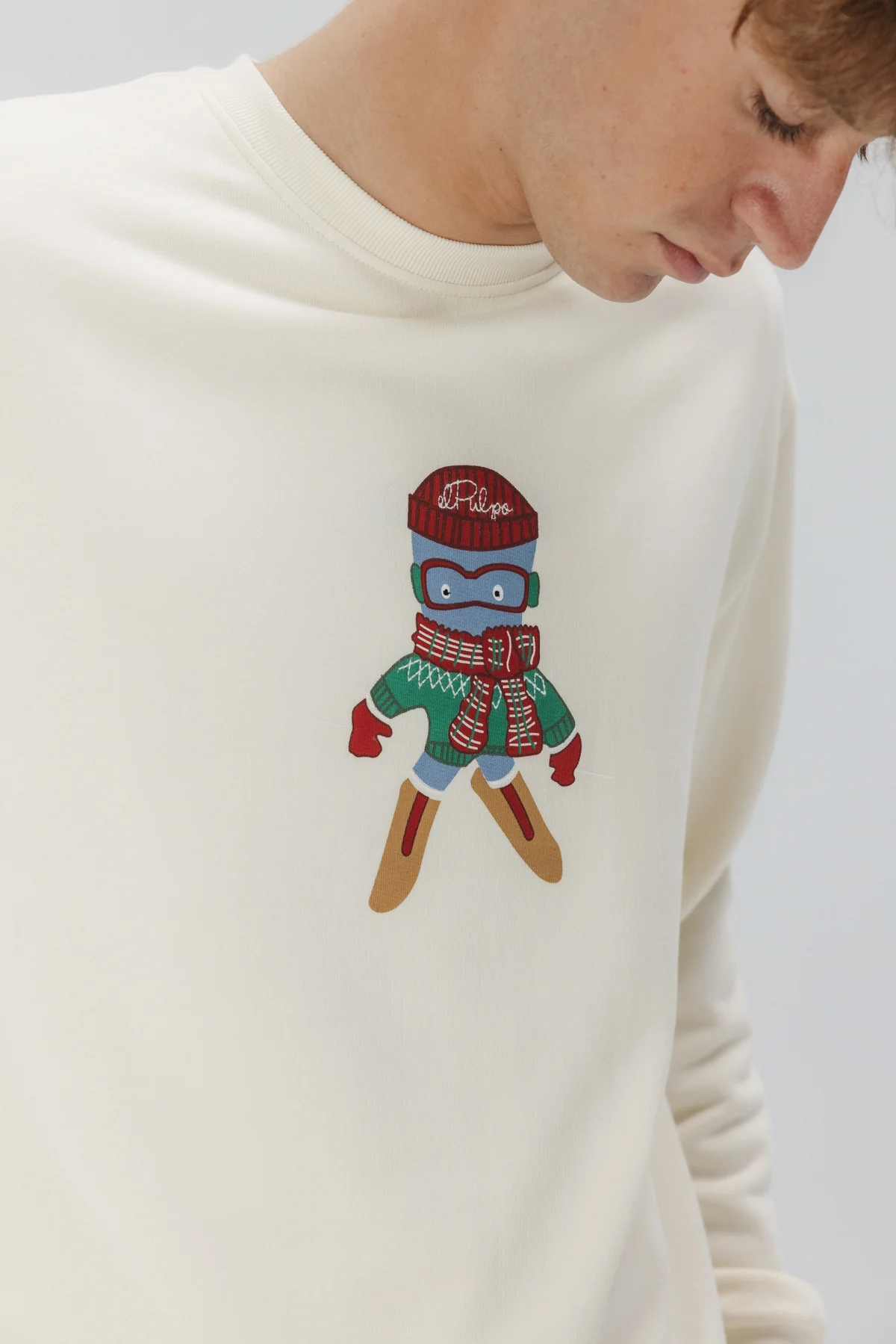SUDADERA ELPULPO SKI BLANCO ROTO - Image 2