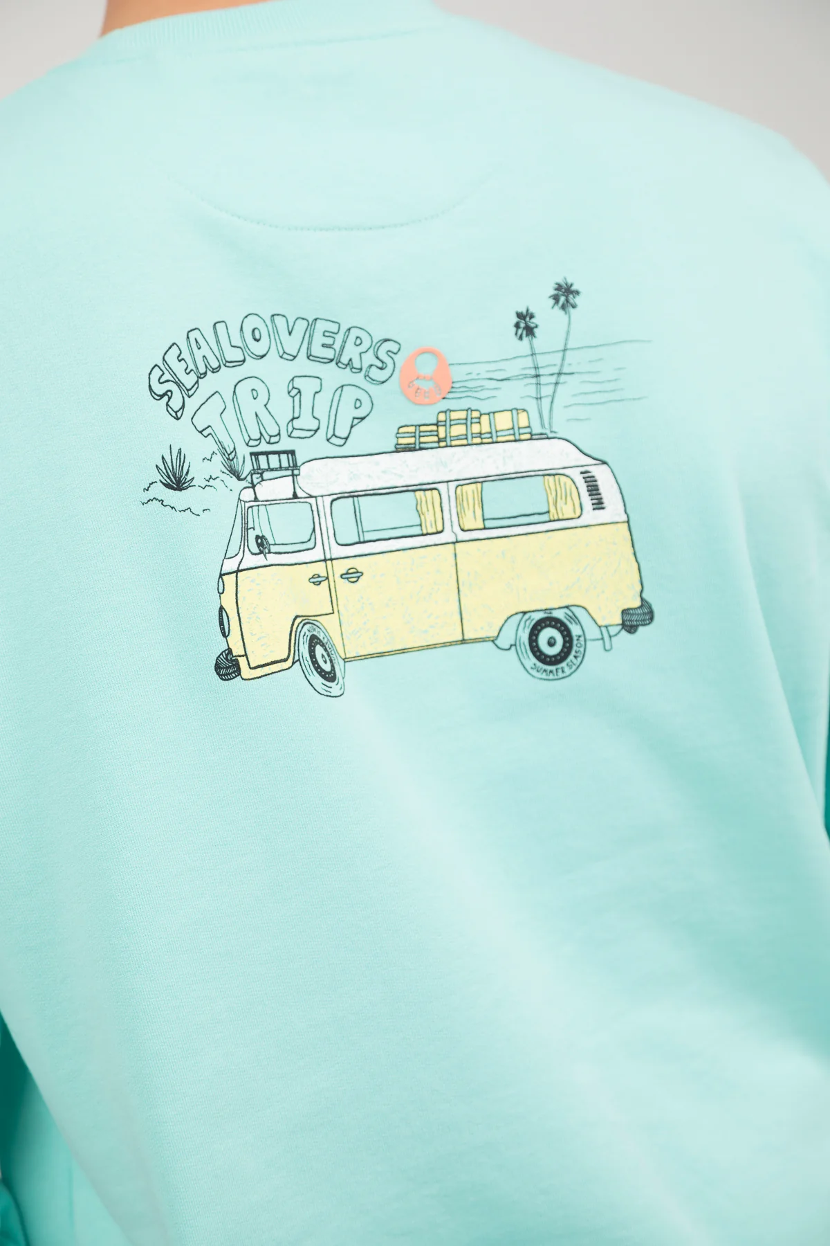 Sudadera estampado sealovers van roadtrip verde agua - Image 3