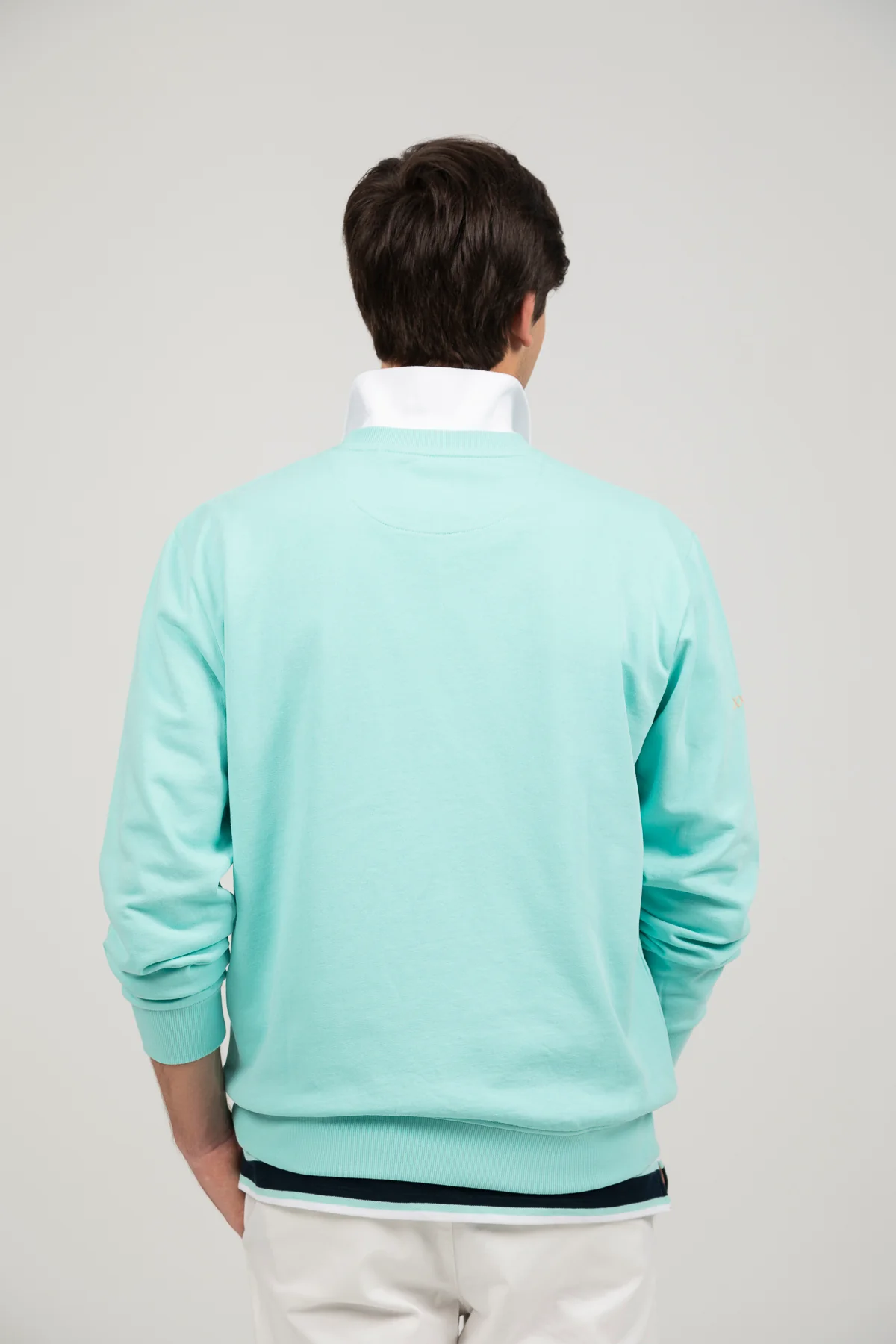 Sudadera logo contraste verde agua - Image 2