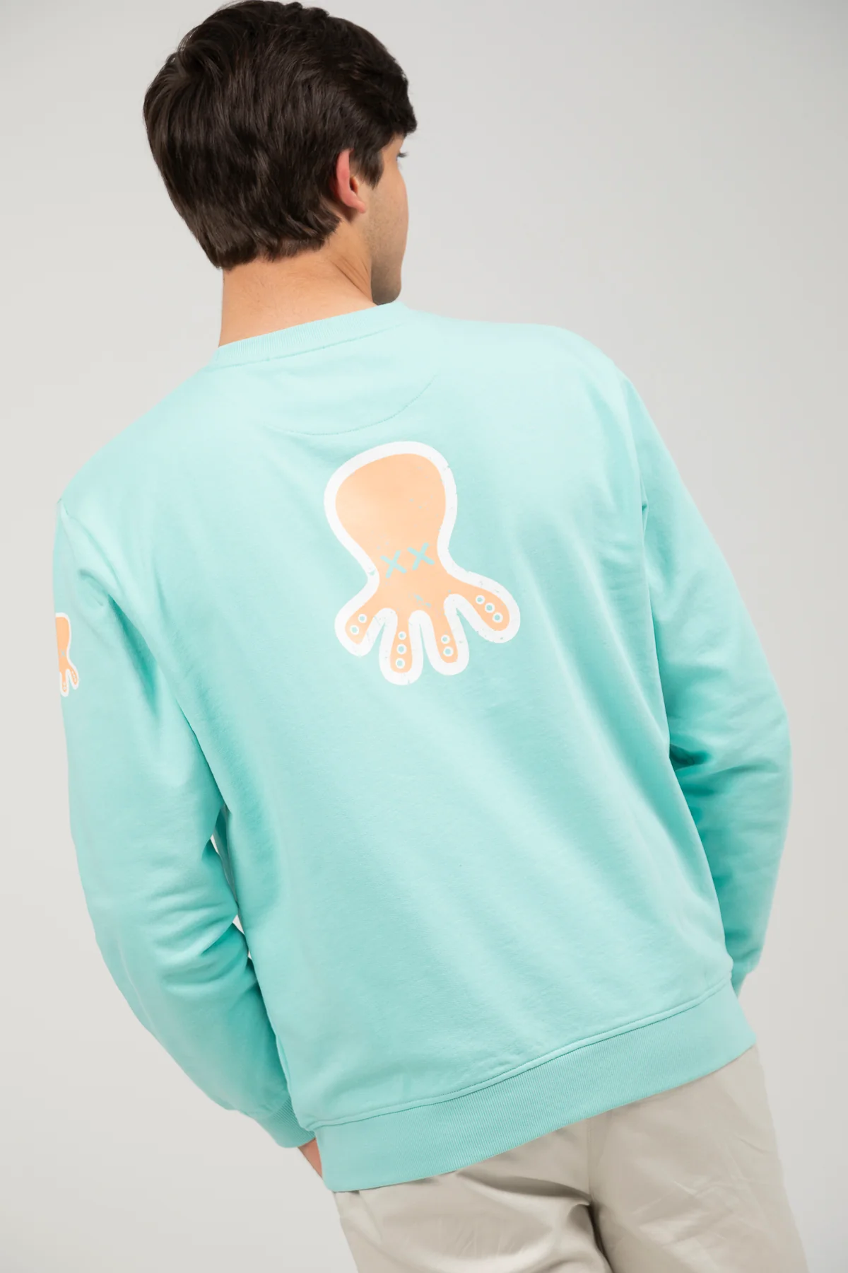 Sudadera logo multiposición verde agua - Image 2