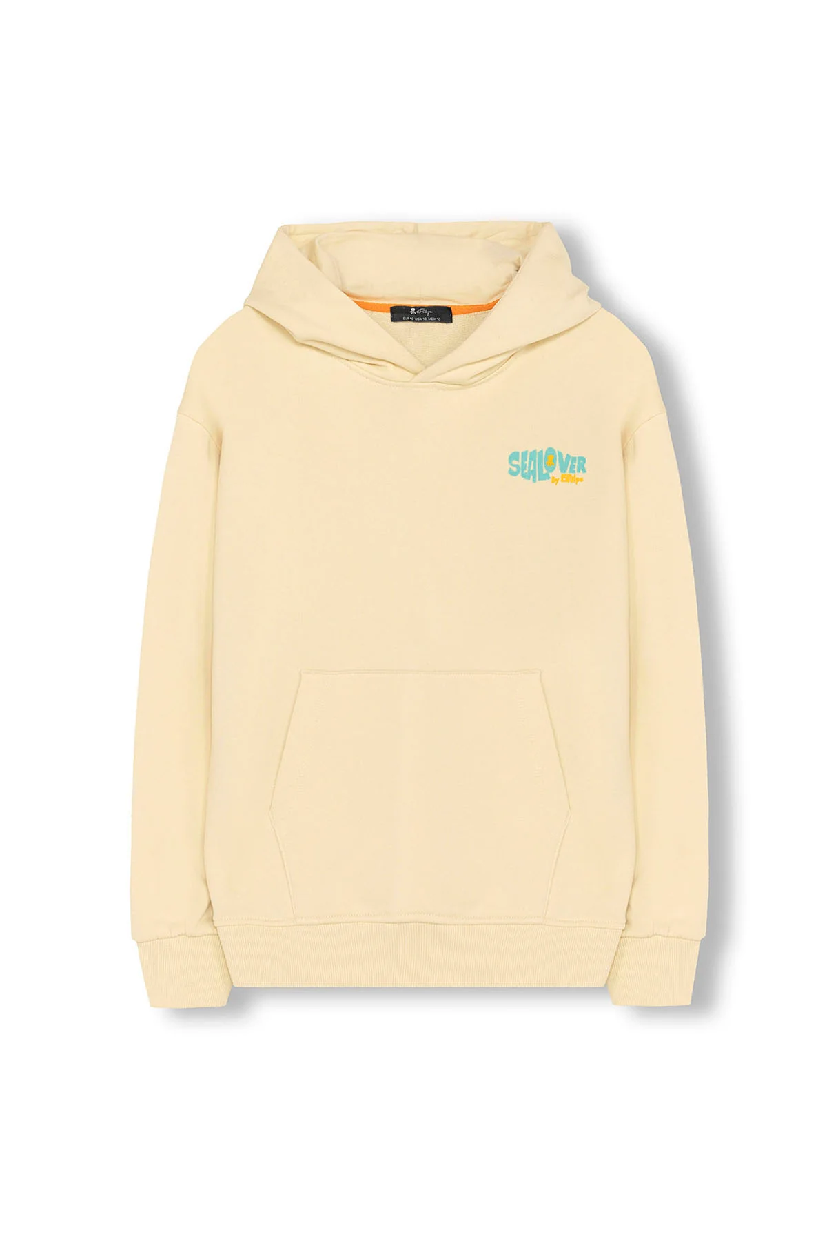 SUDADERA NIÑO OVERSIZE CAPUCHA SURFING LIKE SEALOVER BLANCO ROTO - Image 2