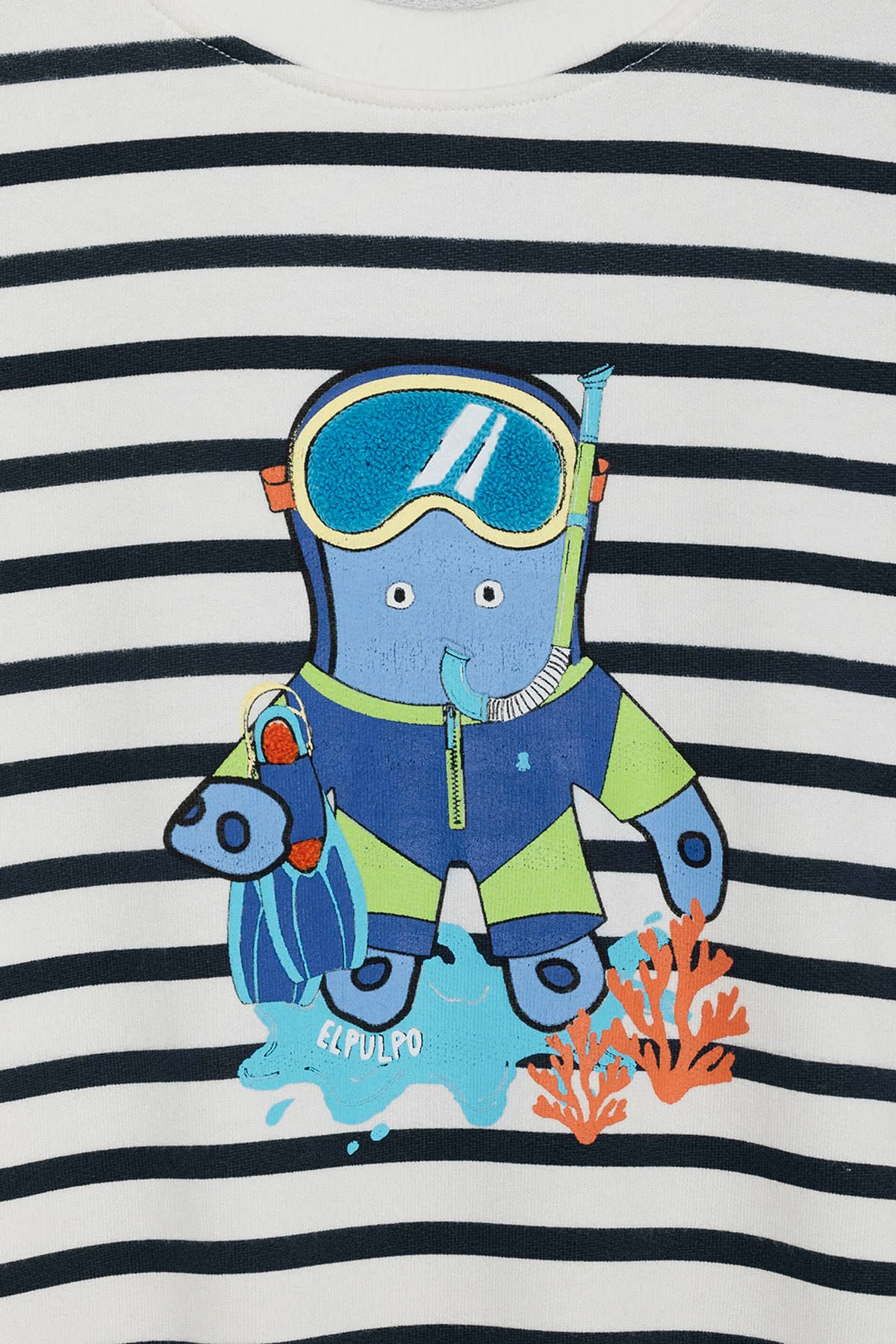 SUDADERA NIÑO OVERSIZE ELPULPO SNORKEL BLANCO PURO - Image 3