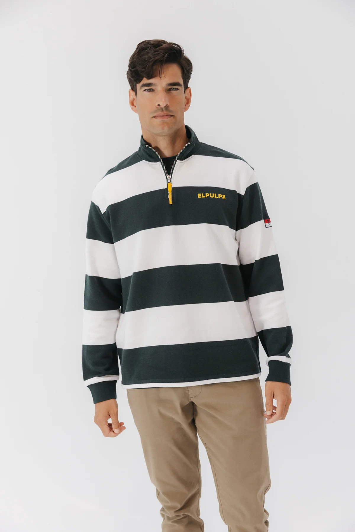 SUDADERA PERKINS LOGO RAYAS VERDE BOTELLA - Image 3
