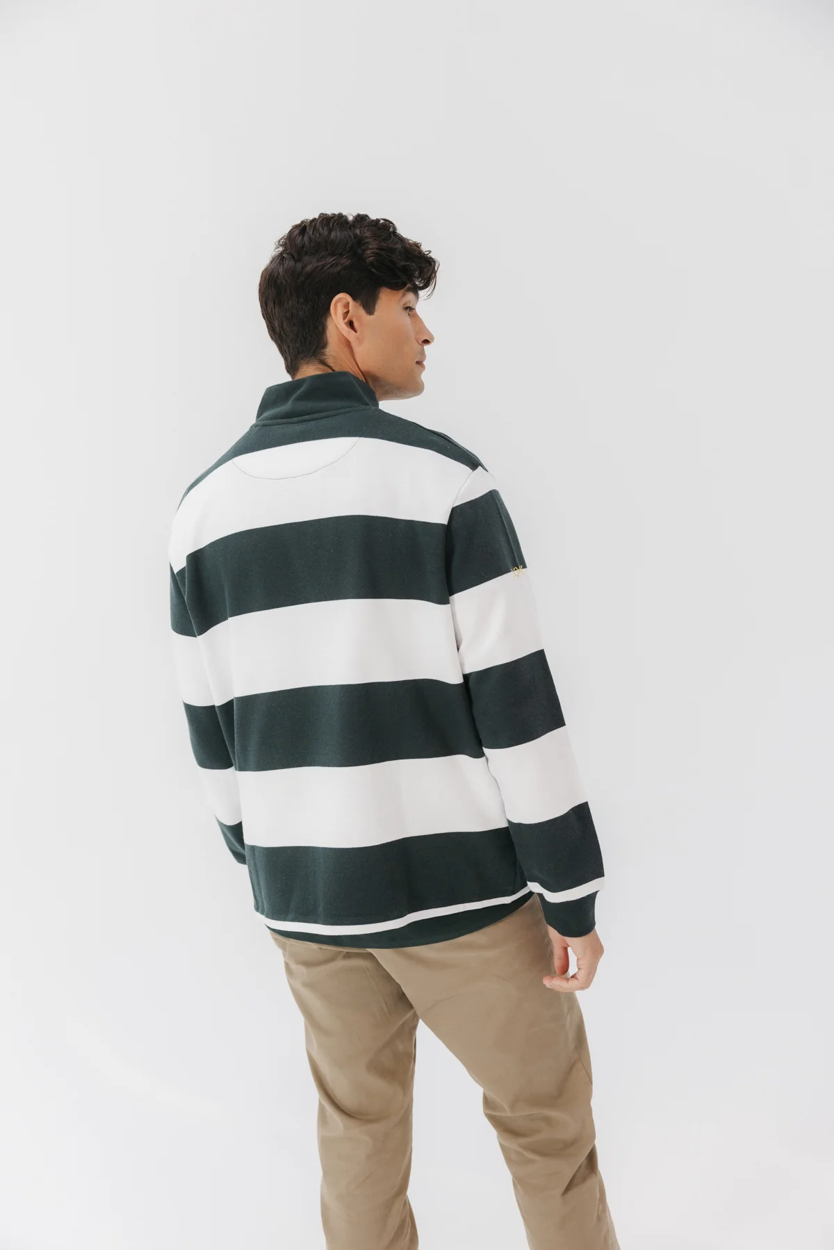 SUDADERA PERKINS LOGO RAYAS VERDE BOTELLA - Image 4