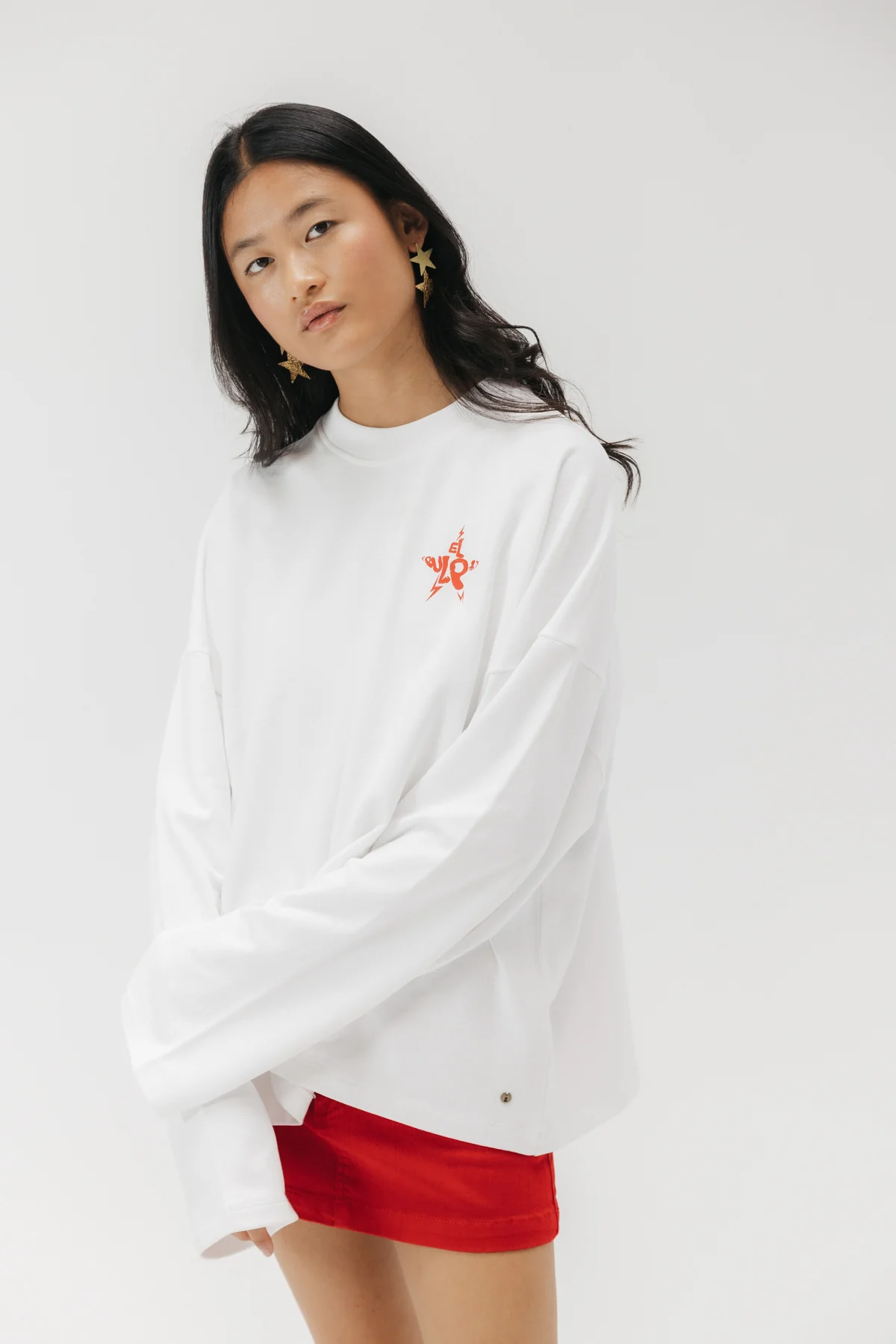 SUDADERA TEEN ESTAMPADO CITY OF STARS BLANCO PURO - Image 3