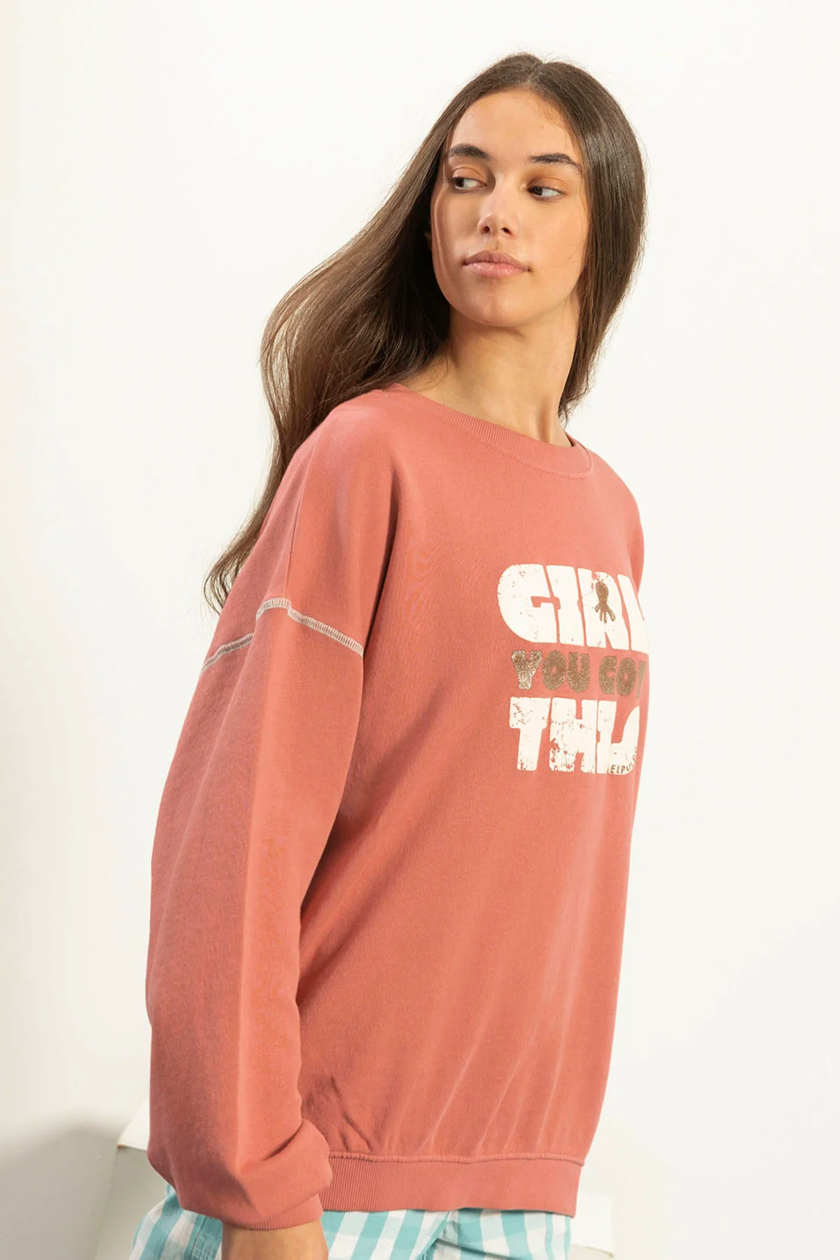 SUDADERA TEEN LAVADA GIRL YOU GOT THIS CORAL - Image 3