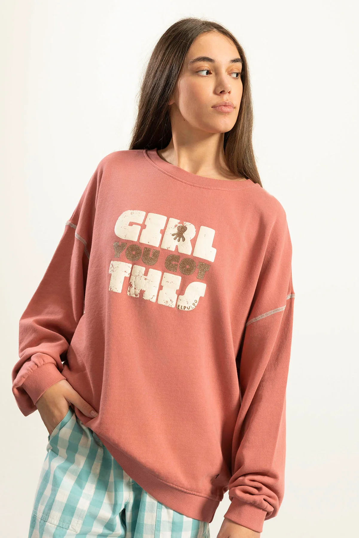 SUDADERA TEEN LAVADA GIRL YOU GOT THIS CORAL - Image 4