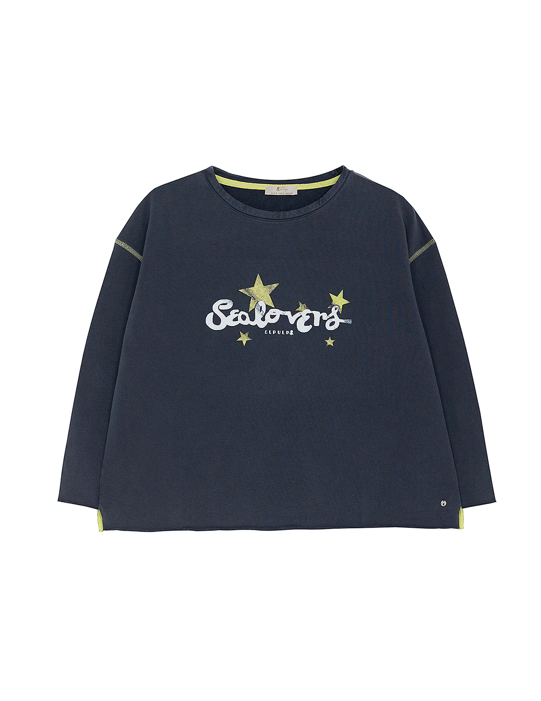 SUDADERA TEEN LAVADA SHINE LIKE SEALOVERS AZUL MARINO DELAVÉ