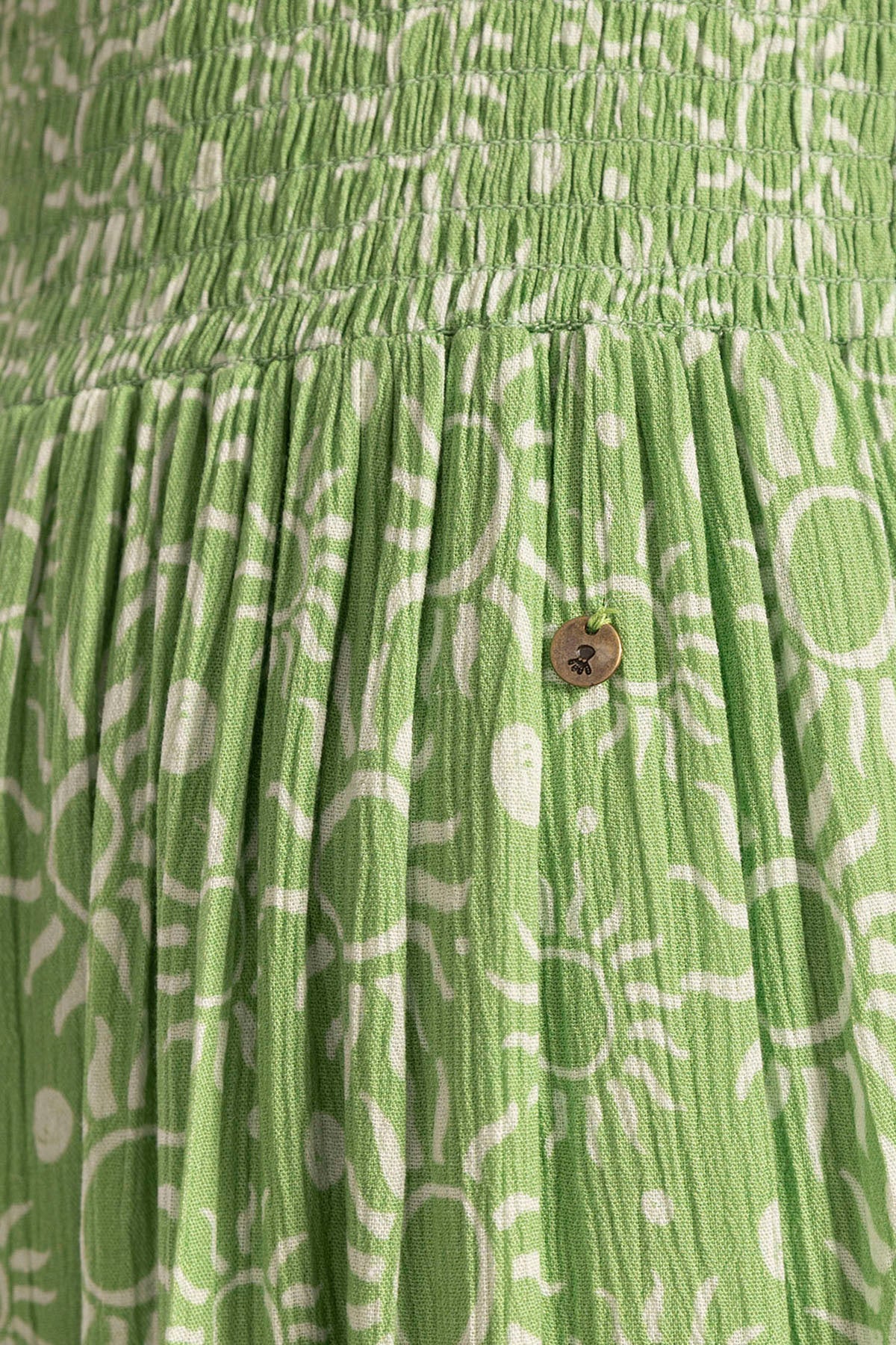 VESTIDO TEEN LARGO TIRANTE ANCHO ESTAMPADO SOLES VERDE CLARO - Image 6